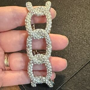 Sparkling Silver Crystal Link Bracelet - Women Jewelry